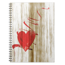 Valentine love heart spiralblock