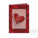 Valentine love red heart romantic cards
