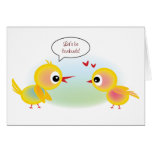 Valentine Lovebirds card with customisable text