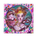 VALENTINE MASQUERADE MASKS ,CONFETTI,pink purple magnets