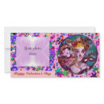 VALENTINE MASQUERADE MASKS ,CONFETTI,pink purple photo cards