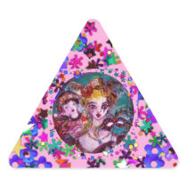 VALENTINE MASQUERADE MASKS ,CONFETTI,pink purple Stickers