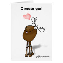 Valentine Moose Greeting Card