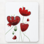 Valentine nature landscape elegant poppy mousepad