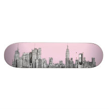 Valentine NYC pink Custom Skateboard