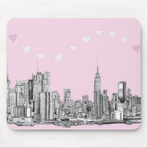 Valentine NYC pink Mousepads