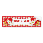 Valentine Party Daisies Decoration - Bumper Sticke bumper stickers