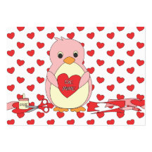 Valentine Penguin Business Card Template