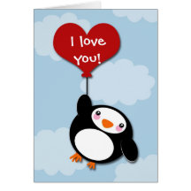 Valentine PENGUIN - card
