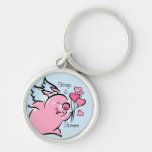 Valentine Pig Personalised Keychain
