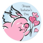 Valentine Pig Personalised Sticker