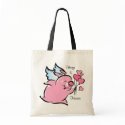 Valentine Pig Personalised Tote Bag