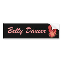 Valentine Pink Belly Dancer Bumper Sticker