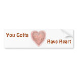 Valentine Pink Heart Bumper Stickers