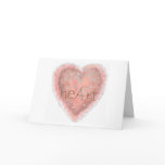 Valentine Pink Heart Card