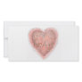 Valentine Pink Heart Custom Photo Card