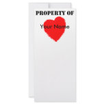 Valentine Property Of rack cards