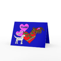 Valentine Pups Greeting Card