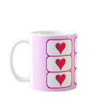 Valentine Red Heart Cards Coffee Mugs