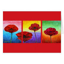 Valentine Red Poppies Painting - Multi Cards
