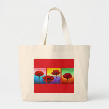 Valentine Red Poppies Painting - Multi Tote Bag