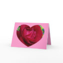 Valentine Red Rose heart cards