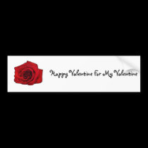 Valentine Rose Art bumper stickers