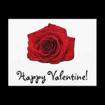 Valentine Rose Art postcards