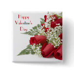 Valentine Roses Button