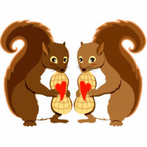 Valentine squirrels 1 photo cut out