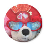 Valentine Stuffed Animals Refrigerator Magnets