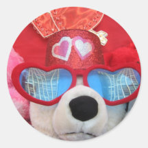 Valentine Stuffed Animals Sticker