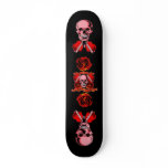 Valentine Tattoo Skull Heart skateboards
