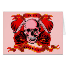 Valentine Tattoo Skull Hearts Cards