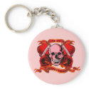 Valentine Tattoo Skull Hearts keychains