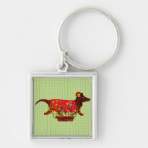 Valentine Weiner Dog Keychains