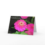 Valentine Zinnia Greeting Card