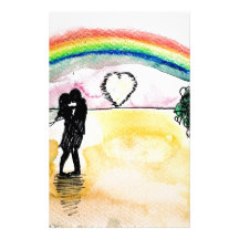 valentines beach customized stationery