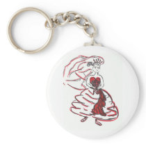 Valentine's Day Bride Key Chain