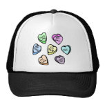Valentine's Day Candy Hearts Mesh Hat