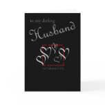 Valentine's Day Card For Husband Black With Hearts