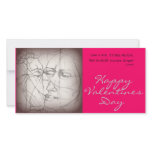 VALENTINES DAY CARD. "KISS" original drawing photo cards