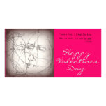 VALENTINES DAY CARD. "KISS" original drawing Personalised Photo Card