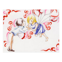 Valentine's day card post card