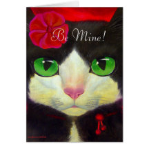 VALENTINE'S DAY CARD - TUXEDO CAT - Customised