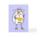 Valentines Day Cartoon Sheep cards