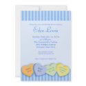 Valentines Day Conversation Heart Baby Shower invitations