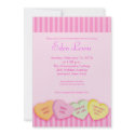 Valentines Day Conversation Heart Baby Shower invitations