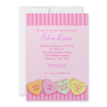 Valentines Day Conversation Heart Baby Shower invitations