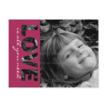 Valentines Day Custom Photo Postcard | Love is...